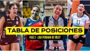 Tabla de posiciones Liga Peruana de Vóley 2025-2026 EN VIVO: así está durante la fecha 1 de la Fase 2
