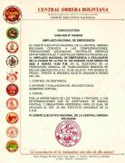 COB convoca a ampliado nacional de emergencia para evaluar diálogo con el Gobierno