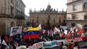 Multitudinaria movilización en Santiago de Compostela en respaldo a la soberanía de Venezuela