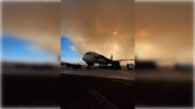 Incendio forestal visible desde el Aeropuerto afecta a Pudahuel