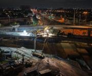 Finalizó obra de la estructura del puente vehicular sur de la Primero de Mayo con 68