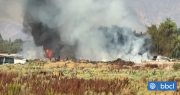 Incendio consume empresa de pallets en Pudahuel: bombero resulta lesionado durante combate del fuego
