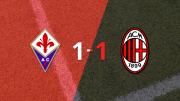 Serie A: Con un gol agónico, Christopher Nkunku sentenció el empate entre Milan y Fiorentina