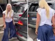 Punta del Este: una argentina bajó de su auto y amenazó a un conductor con un bate de béisbol durante una pelea de tránsito