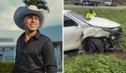 Otro cantante de música popular se accidentó: camioneta quedó hecha pedazos
