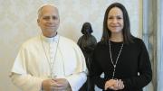 El papa León XIV recibió en el Vaticano a la líder opositora venezolana María Corina Machado