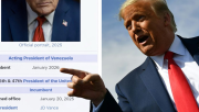 Donald Trump comparte imagen que lo denomina “presidente interino de Venezuela” en su red social
