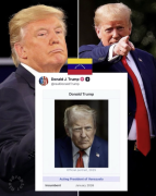Trump publica imagen manipulada donde se proclama presidente interino de Venezuela