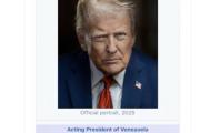 Trump publica imagen manipulada con el cargo de 'presidente interino de Venezuela'