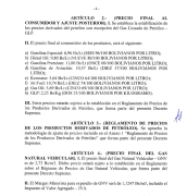 El decreto 5516 fija y estabiliza los precios de los carburantes y congela salarios en el sector público