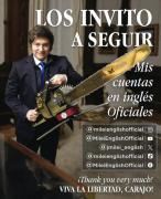 Milei versión en inglés en las redes sociales