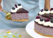 Tarta de queso y arándanos: un postre helado que no necesita cocción
