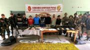 Detienen a 14 personas e incautan arsenal de guerra tras operativo en bocamina en Pataz