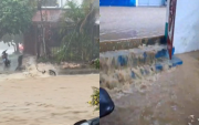 ¡DILUVIO EN TARAPOTO! Fuertes lluvias arrastran vehículos e inundan viviendas