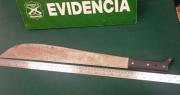 Amenaza con machete tras fiscalización termina con detenido en La Serena
