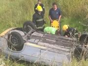 Volcó en la ruta, quedó atrapado en el auto y esperó ayuda durante 9 horas: No me desesperé nunca