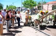 Fuentes destacó el avance de la pavimentación de 19 cuadras en el barrio Juan Felipe Ibarra