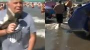 Un programa de TV registró en vivo el meteotsunami que sorprendió a Mar del Plata: el video