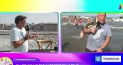 TV argentina captó en vivo minitsunami con notero en el agua: ¿Por qué no me avisaste, hijo de p ?