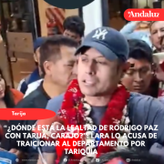 “¿Dónde está la lealtad de Rodrigo Paz con Tarija, carajo?”: Lara lo acusa de traicionar al departamento por Tariquía