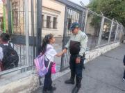 Organismos de seguridad acompañaron el regreso a clases