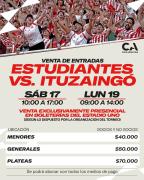 De manera presencial, salen a la venta las entradas para el estreno de Estudiantes en Copa Argentina