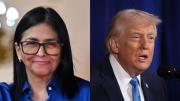 Trump habló por teléfono con Delcy Rodríguez, la describió como “formidable” y dijo que Venezuela “anda muy bien”