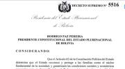 Gobierno publicó el decreto 5516 que sustituye al decreto 5503