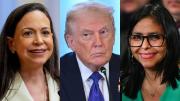 Trump elogia a la presidenta de Venezuela, Delcy Rodríguez, tras mantener una charla antes de reunirse con la líder opositora María Corina Machado