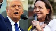 Mientras trabaja codo a codo con Delcy Rodríguez, Donald Trump recibe a Corina Machado