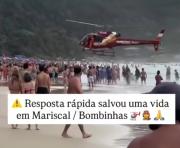 Paraguayo rescatado tras casi ahogarse en playa de Brasil
