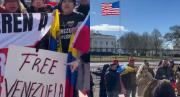 EN VIDEO: Venezolanos se concentraron frente a la Casa Blanca y pidieron libertad para los presos políticos