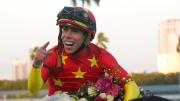 Irad Ortiz Jr. brilla en Gulfstream Park con un ejemplar que tenía 480 días sin correr