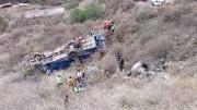 Arequipa: tres fallecidos y más de 29 heridos tras caída de bus a barranco en Cotahuasi