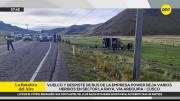 Cusco: despiste y vuelco de bus interprovincial en carretera dejó número indeterminado de heridos