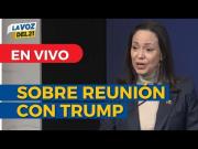 EN VIVO: Machado dice que Venezuela será libre con el apoyo de EE.UU. y Trump