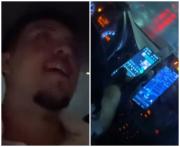 “Pasa por arriba un ómnibus”: influencer filmó a taxista usando WhatsApp en pleno viaje