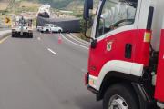 Cabezal de vehículo pesado se elevó en siniestro de tránsito en la Panamericana E35