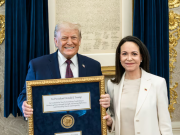 Corina Machado le regaló su Nobel de la Paz a Donald Trump