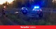 Intentó sobrepasar a un camionero de Río Gallegos y volcó