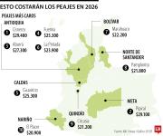 Cisneros, Pipiral y Aburrá, los peajes con las tarifas para Categoría 1 más altas