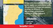 Alerta amarilla por vientos intensos en Santa Cruz
