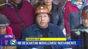 La COB no descarta retomar movilizaciones si se impulsa la ley antibloqueo