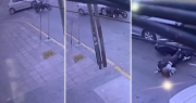 Video: una mujer fue atropellada en La Plata por un auto que se dio a la fuga y denuncia que venían siguiendo