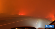 Video muestra la intensidad del incendio en Autopista del Itata: ruta está cortada