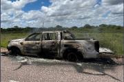 Familia de Bandera sufrió el incendio de su camioneta en la Ruta Nacional 98