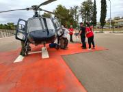 Un hombre se descompensó cerca de El Manzano y tuvo que ser rescatado en helicóptero