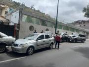 Choque en cadena deja daños materiales