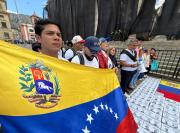 Venezolanos en Bogotá piden la liberación de presos políticos en su país