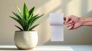 Pocos lo saben: qué significa y para qué sirve colocar papel higiénico en la tierra de la sansevieria